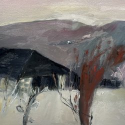 Shed 3, oil on Arches paper, 30 x 45cm