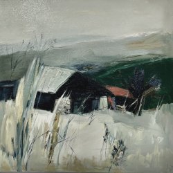 Shed 4, oil on canvas, 40 x 40cm